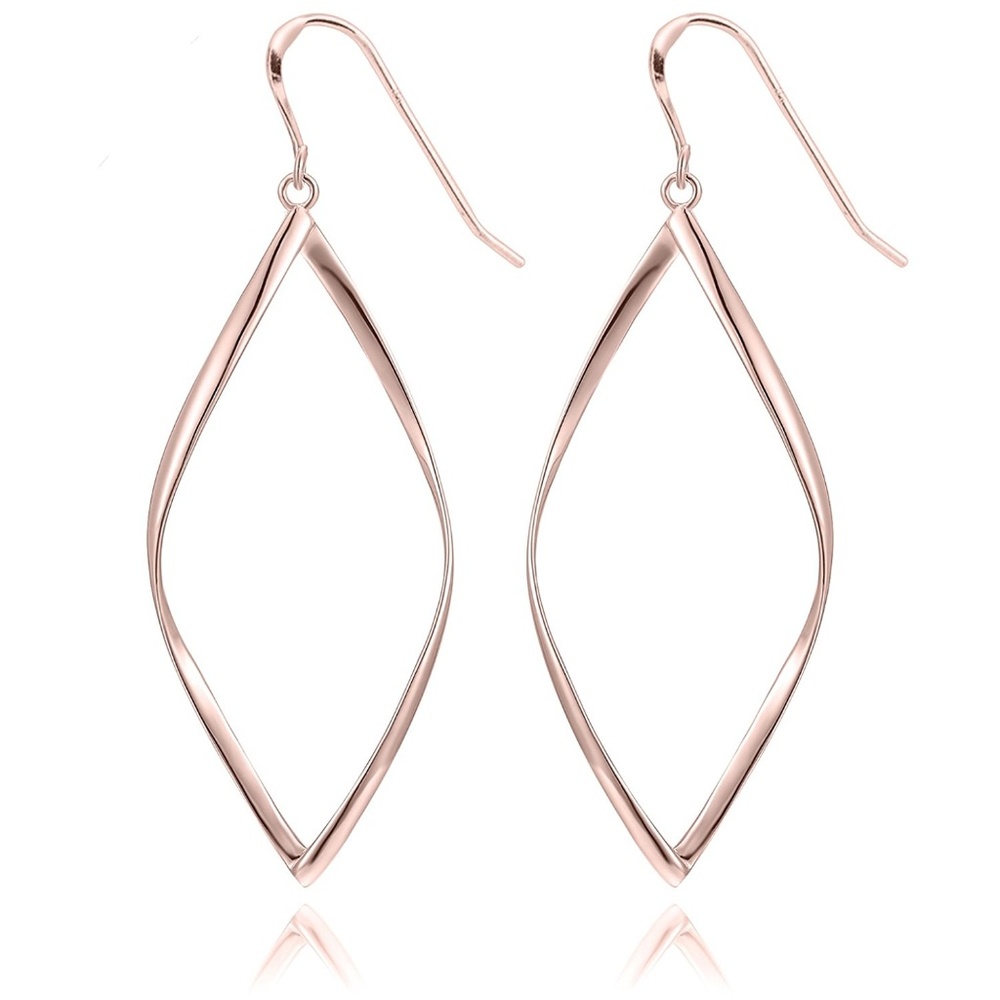 Women's Rose Gold Plated Sterling Silver Earrings
